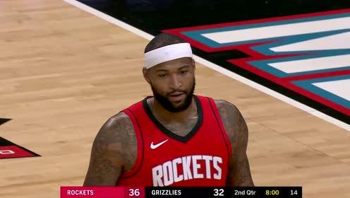 【NBA录像回放 国语】NBA常规赛:火箭vs灰熊 第2节中文解说回放