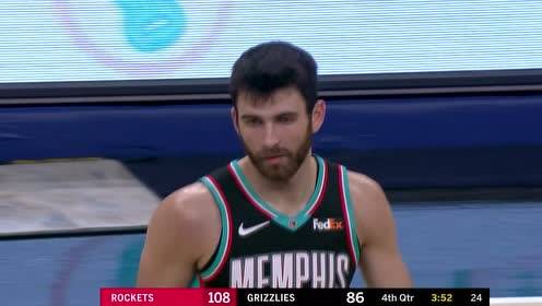 【NBA录像回放 国语】NBA常规赛:火箭vs灰熊 第4节中文解说回放