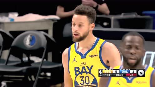 【NBA集錦】一個(gè)人根本別想防住庫里 史蒂芬撤步遠(yuǎn)射濺起水花