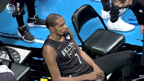 【NBA集锦】突发!杜兰特因健康安全协议提前退场怒摔水瓶