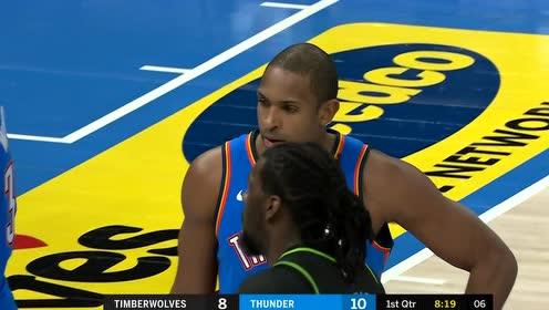 【NBA集錦】森林狼vs雷霆 第1節(jié)英文原聲回放