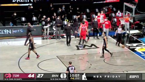 【NBA集锦】直接从哈登手里把球抢走 本布里一条龙暴扣一骑绝尘