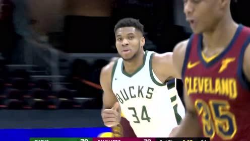 【NBA集錦】學精了！字母哥慢三步?jīng)_擊籃下自投自搶單臂掛筐