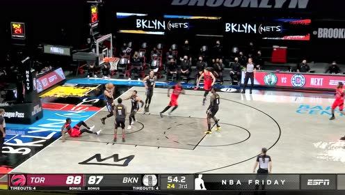 【NBA集锦】洛瑞妙传布歇 极限出手失衡打进