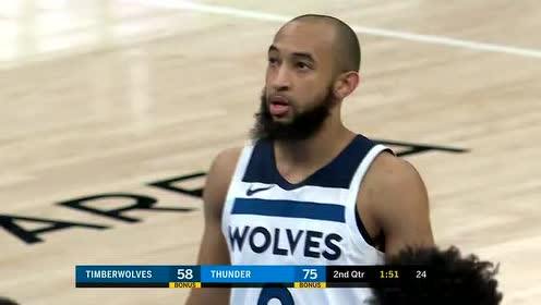 【NBA集錦】森林狼vs雷霆第2節(jié)中文解說回放