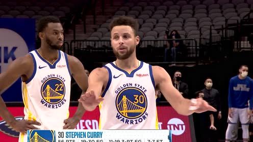 【NBA集锦】热血沸腾!库里最后时刻加速滞空反手上篮打成2+1