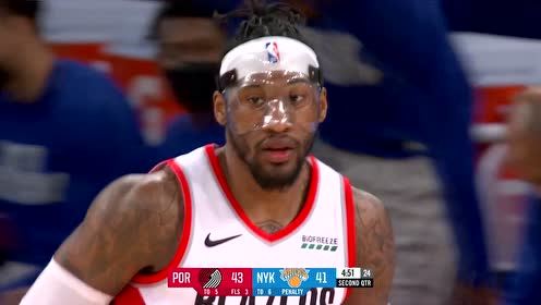 【NBA集錦】開(kāi)拓者99-110尼克斯 利拉德29分成空砍