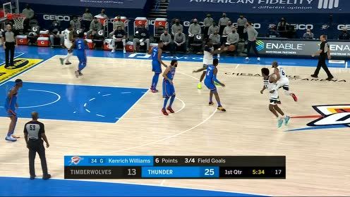 【NBA集錦】這球有點(diǎn)東西 威廉姆斯籃下腳步戲耍兩人