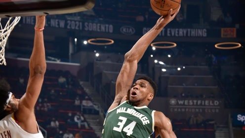 【NBA集錦】字母哥單臂舉火燒天翻越阿倫 突破假動作險些晃飛塞克斯頓