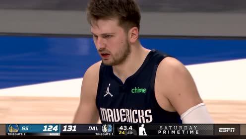 【NBA集锦】激动的胖77直爆粗口!东契奇命中关键三分奠定胜局