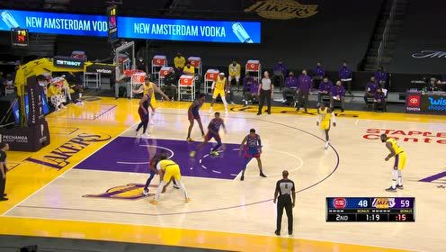 【NBA集锦】格兰特背后大帽拒绝浓眉 下回合突破再次欺辱湖人内线