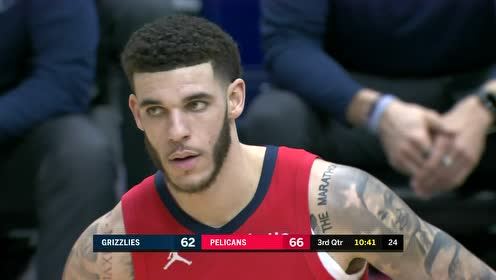 【NBA集錦】灰熊vs鵜鶘 第3節(jié)英文原聲回放