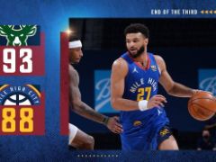 NBA常规赛：三节战罢，雄鹿93-88领先掘金5分