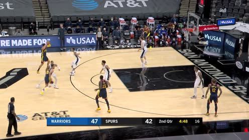 【NBA集锦】挡拆后人缝中传过低手高抛 库里这一通操作太华丽了