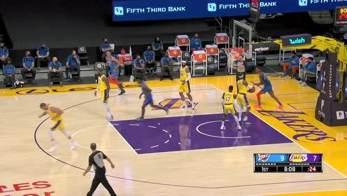 【NBA集錦】濃眉缺席護(hù)筐堪憂 亞歷山大里突外投連拿5分打停湖人