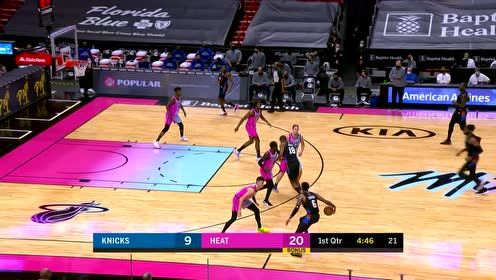 【NBA集锦】巴特勒原地转身点飞伯克斯 后仰跳投稳稳命中