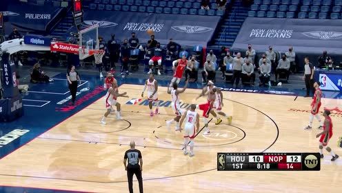 【NBA集錦】血布連線亞當(dāng)斯 英格拉姆撤步后仰跳投