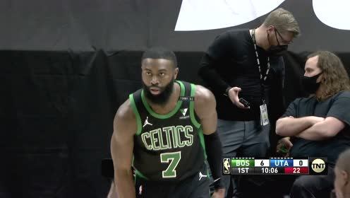 【NBA集锦】开场射得爵士喘不过气 杰伦布朗三分连击可太优秀