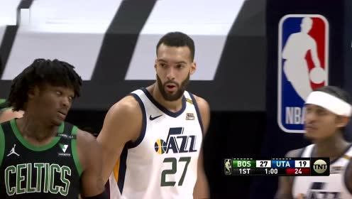 【NBA集锦】克拉克森小手一抛 戈贝尔内线擎天一柱