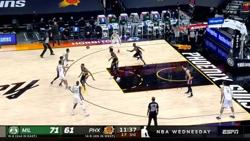 【NBA集錦】反擊快攻光速推進(jìn) 布里奇斯跟進(jìn)暴扣技驚四座