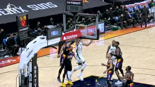 【NBA集錦】雄鷹展翅翱翔天際 字母哥空中漫步折疊暴扣