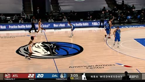 【NBA集锦】一个顶俩!东契奇火热手感内外兼攻五分入账