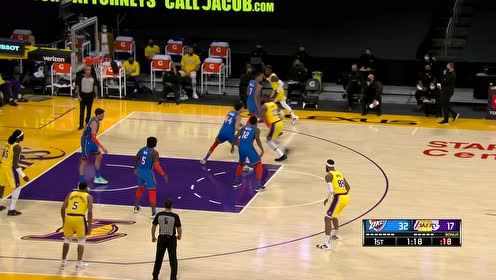 【NBA集锦】莫里斯强杀内线 无视防守打成2+1