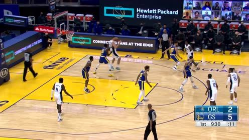 【NBA集锦】接球就甩一箭穿心!库里命中开场第一记三分