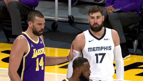 【NBA集锦】灰熊vs湖人第1节 英文原声回放