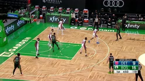 【NBA集锦】布朗一脚刹车晃飞格里芬 篮下抛投轻松写意