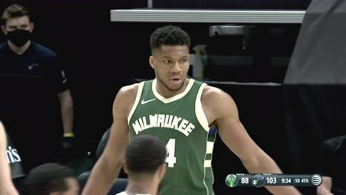【NBA集錦】克拉克森騎馬射箭命中靶心 字母哥包圍圈強(qiáng)硬上籃跟進(jìn)反擊