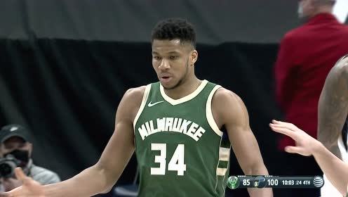 【NBA集錦】熟悉的MVP回來(lái)了！字母哥一步過(guò)掉防守云霄暴力劈扣
