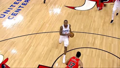 【NBA集錦】萊昂納德小手一抖送妙傳 祖巴茨拍馬趕到空接上籃