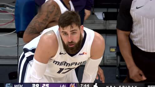 【NBA集锦】灰熊vs湖人第2节 中文解说回放