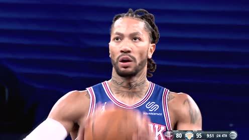 【NBA集錦】多種突破手段結(jié)合著用 羅斯教學(xué)版突破拉桿2+1