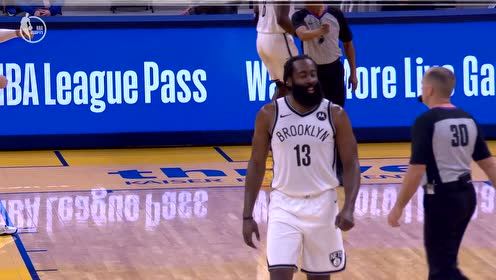 【NBA集錦】空中飛餅！哈登假投真?zhèn)髦ジ窳执蜻M(jìn)2+1