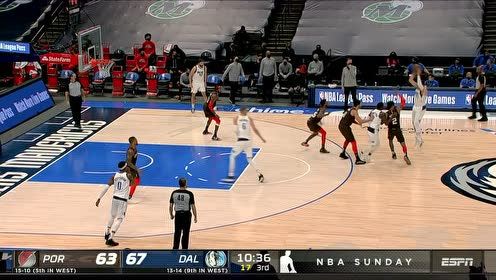【NBA集錦】你方唱罷我登場(chǎng) 利拉德三分回應(yīng)東契奇