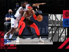 NBA常规赛：半场结束，独行侠61-58开拓者，东契奇24+1+4