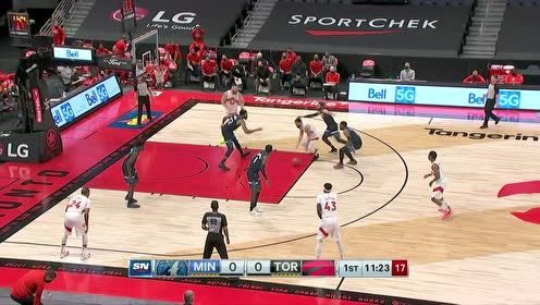 【NBA集锦】范乔丹外线甩狙三分命中 范德比尔特冲击篮下补篮建功