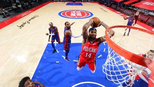 【NBA集锦】英格拉姆vs活塞集锦 爆砍26+7上演飞身双手炸筐