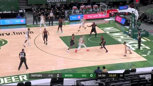 【NBA集锦】鲍威尔抢断反击欧洲步上篮 洛佩兹接队友妙传轻松暴扣