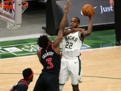 NBA常规赛：三节战罢，猛龙94-91领先雄鹿