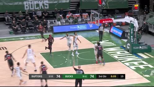 【NBA集锦】布歇手起刀落三分命中 字母哥不甘示弱滑翔上篮得手