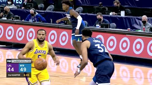 【NBA集锦】振奋人心！唐斯转身强投还没完三分线晃开防守突破暴扣