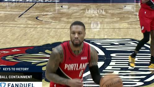 【NBA集锦】独挑进攻大梁 利拉德首节个人进攻秀狂砍15分