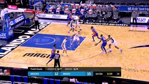 【NBA集锦】尼克斯内传内配合 兰德尔空配助攻诺埃尔暴扣
