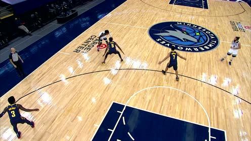 【NBA集锦】面对状元郎毫不手软！特纳飞身拍脸爱德华兹被判犯规
