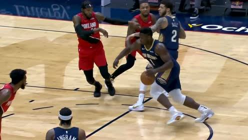 【NBA集锦】锡安惯用招数切中路 左手霸王上篮有点酷