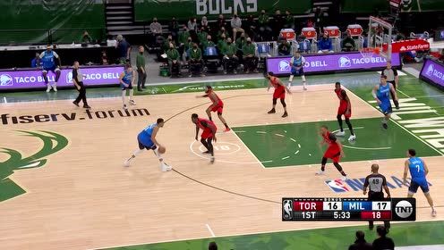 【NBA集锦】这距离手拿把攥 字母哥中距离跳投稳稳命中