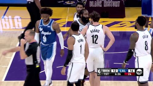 【NBA集錦】哈登底線分球 布朗對(duì)抗之后上籃打成2+1